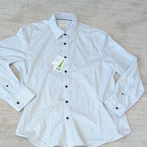NWT Men's Blue Dot Patterned Shirt